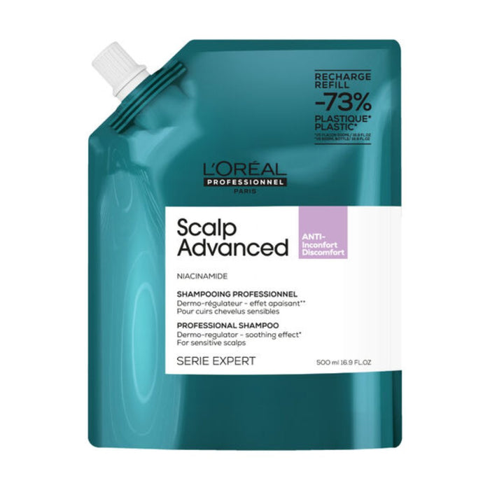 L'Oreal Professionnel Scalp Advanced Anti-Discomfort Dermo-Regulator Shampoo Refill 500ml - The LTL Shop