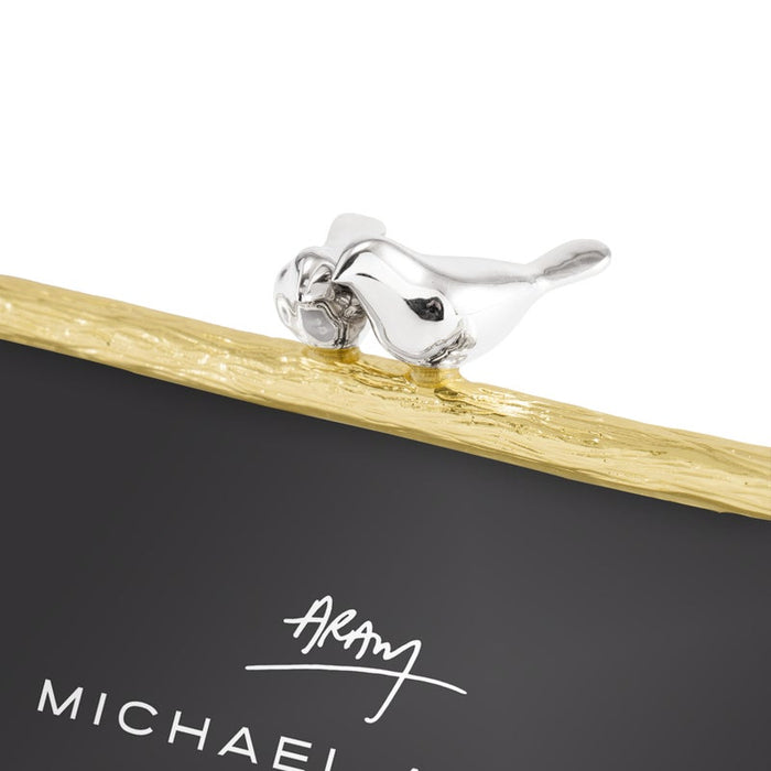 Michael Aram Lovebirds Silver & Gold 4 x 6 Frame