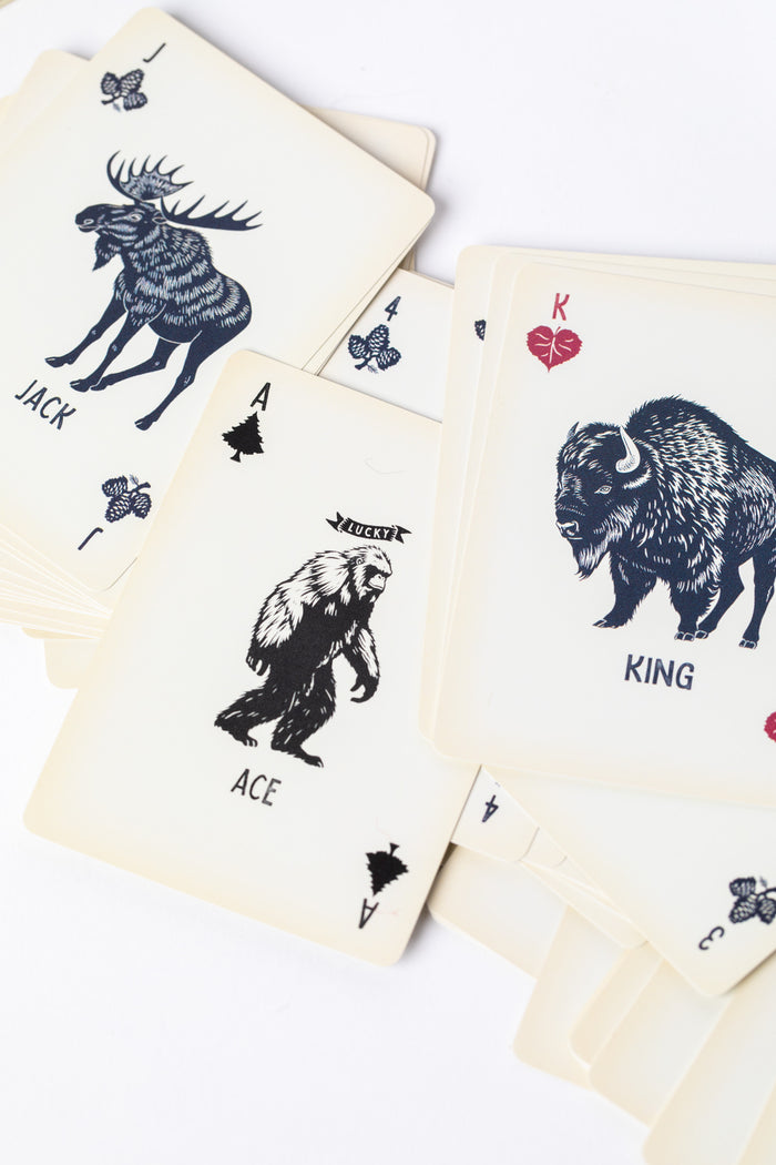 Lucky Camper Waterproof Playing Cards displaying cards
