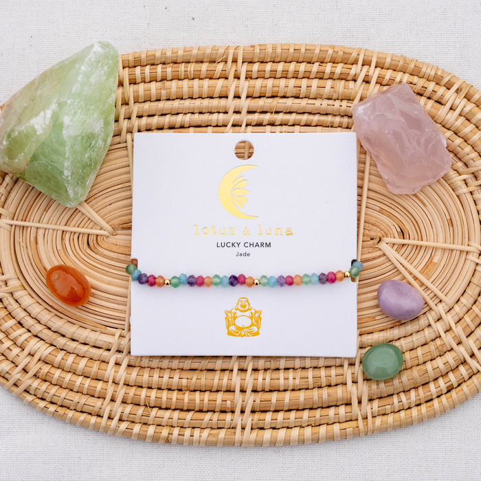 Lucky Charm 3mm Healing Bracelet, on product card