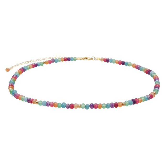 Lucky Charm Necklace + Bracelet 3mm Set, flat lay necklace