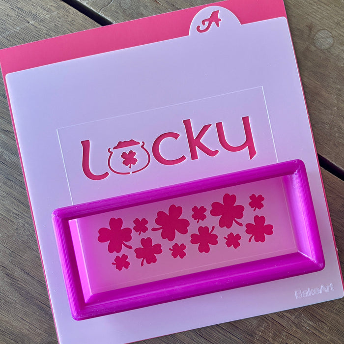 Lucky Stack Sticks Stencil with Cookie Cutter.