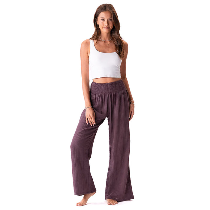 Lunar Sky Wide Leg Pants, worn standing