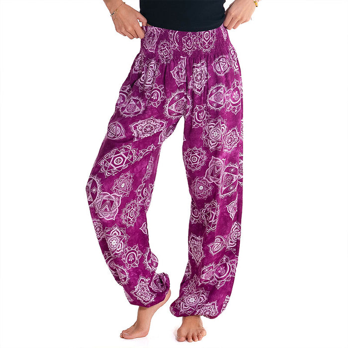Magenta Chakra Harem Pants, front