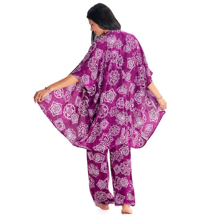 Magenta Chakra Lounge Set, back