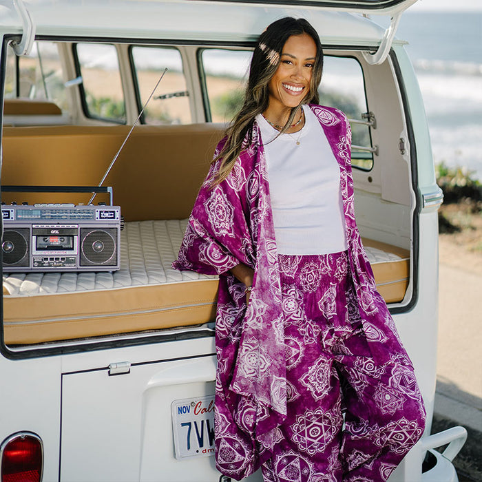 Magenta Chakra Lounge Set, worn by the van