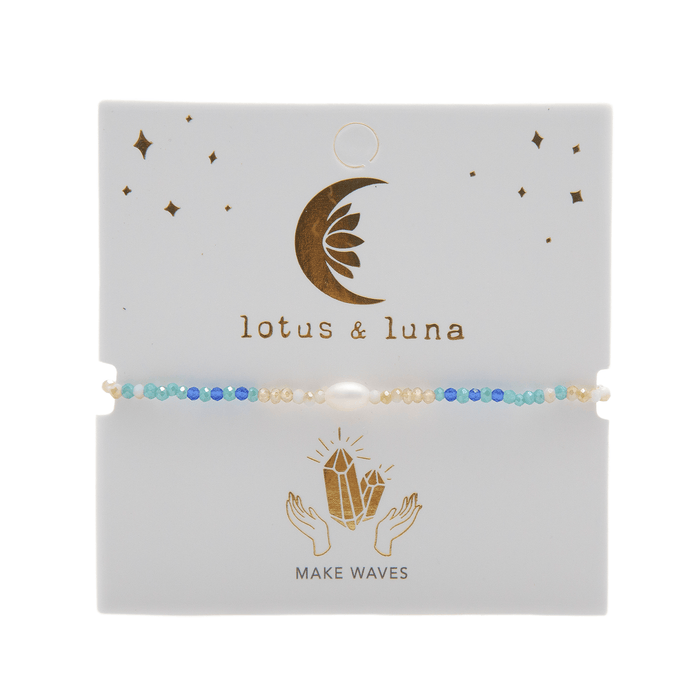 "Make Waves" Goddess Bracelet, on brand card