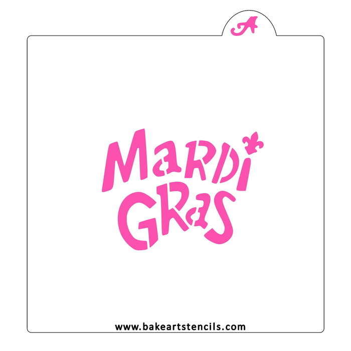 Mardi Gras Cookie Stencil bakeartstencil