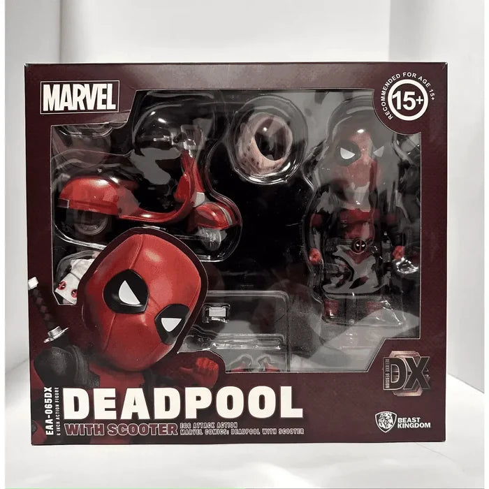 Marvel Comics Egg Attack Action Figurine Deadpool Deluxe avec scooter beast kingdom