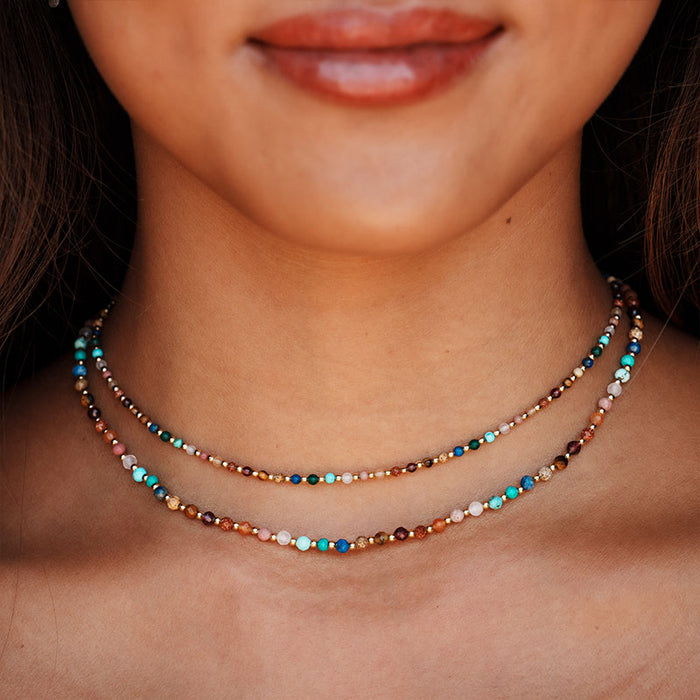 Master Healer 3mm Healing Necklace, double strand on neck