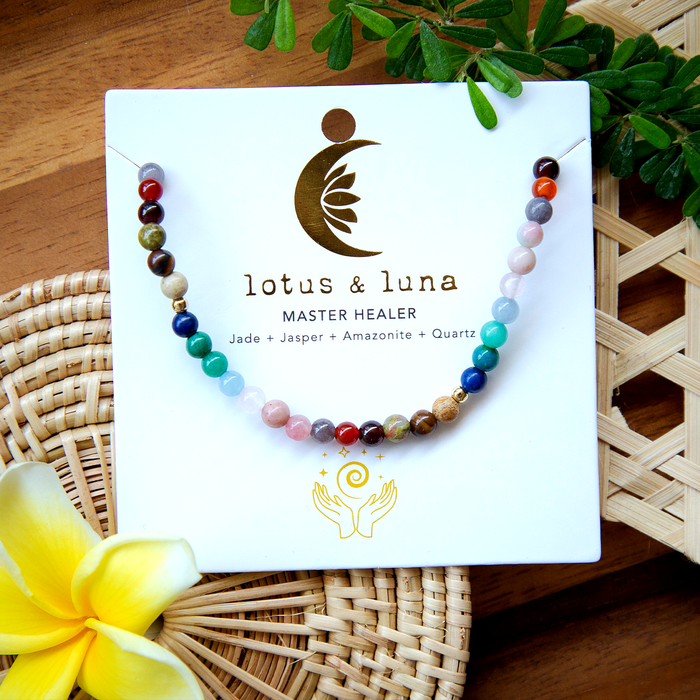 Master Healer 4mm Healing Necklace, on brand card