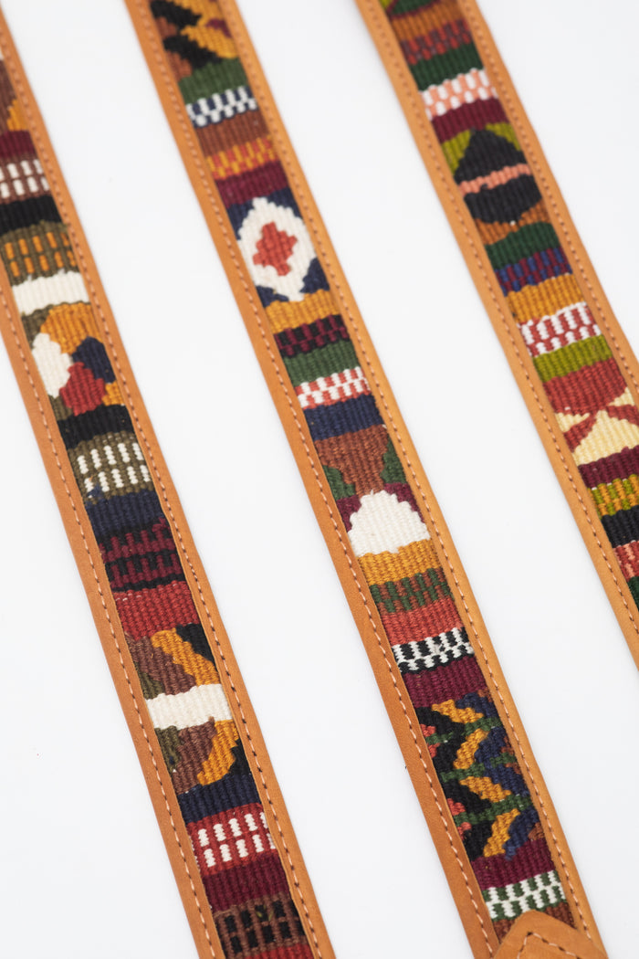 Maya Handmade Leather Belt in Verde Botella
