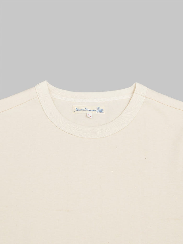 merz b schwanen 214 heavyweight loopwheeled Tshirt relaxed fit natural collar