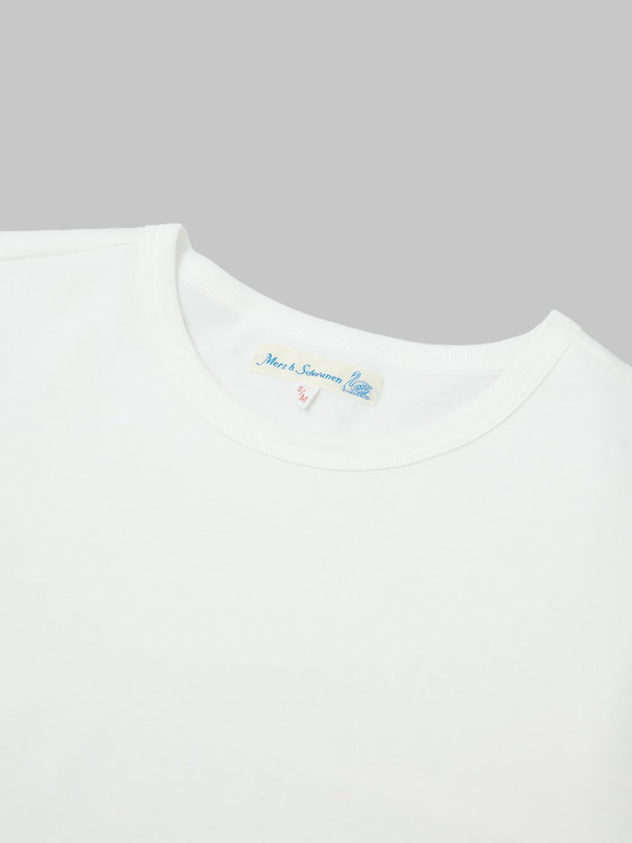 merz b schwanen good originals loopwheeled Tshirt classic white collar
