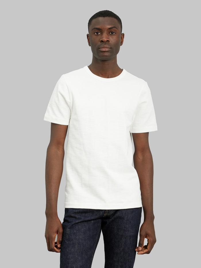 merz b schwanen 2S14 loopwheeled Tshirt heavy relaxed fit white front fit