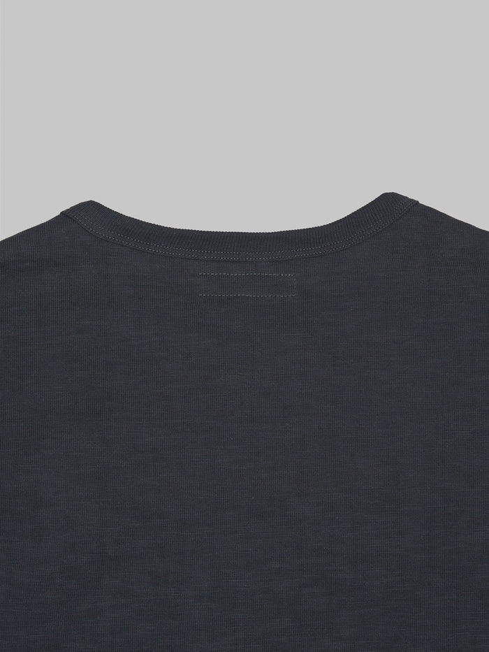 merz b schwanen 2s18 super heavyweight long sleeve loopwheeled tshirt charcoal collar