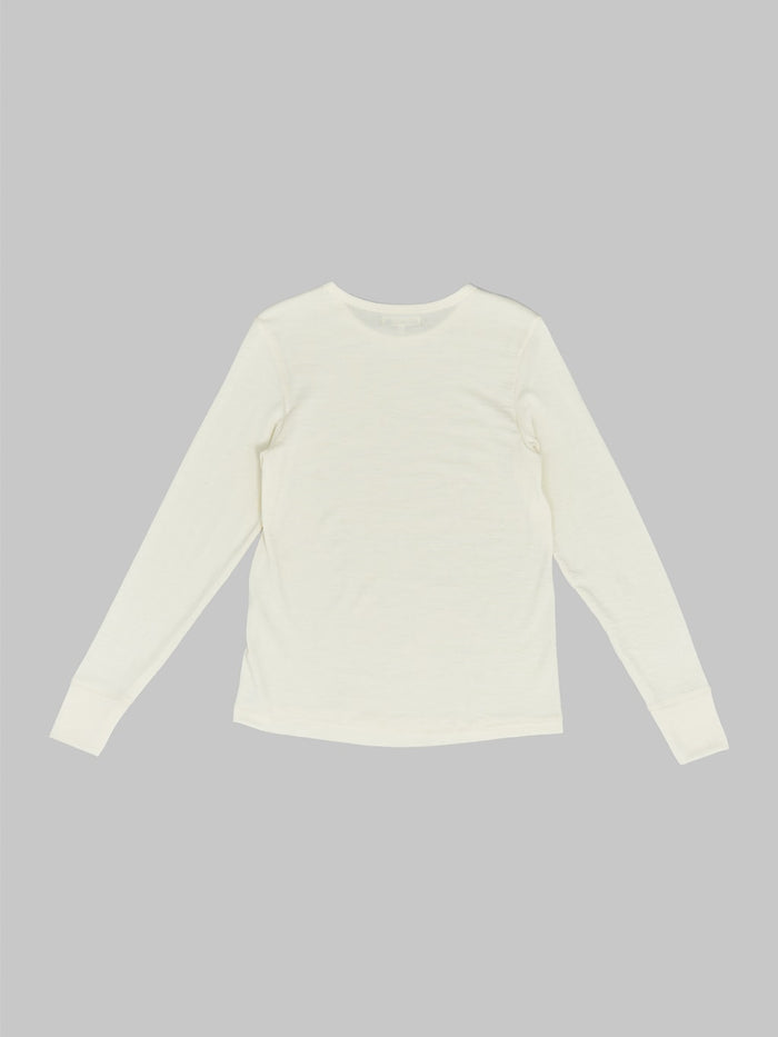 merz b schwanen 2w15ls merino wool long sleeve loopwheeled tshirt nature back