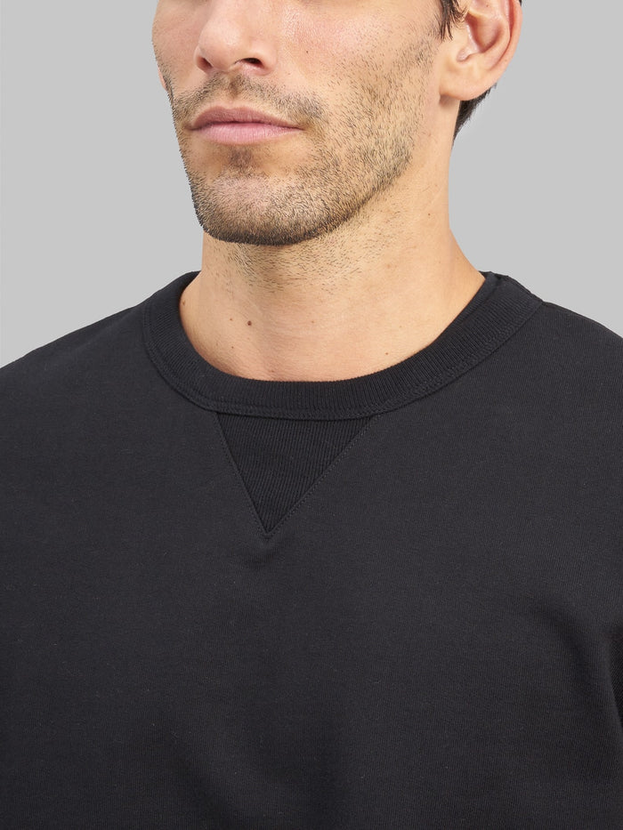 Merz b schwanen loopwheeled sweatshirt heavy black chest detail
