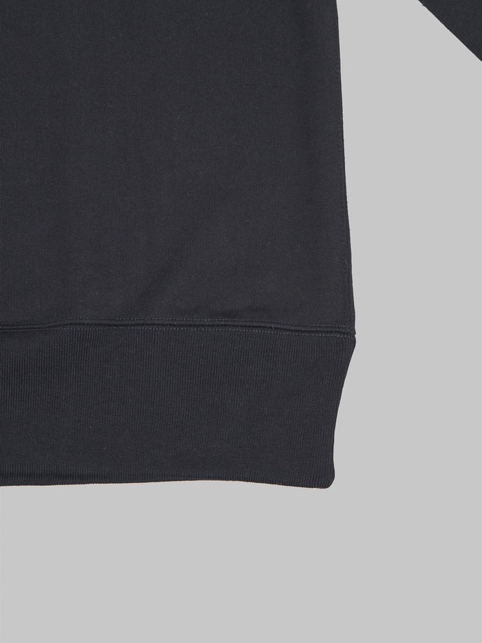 Merz b schwanen loopwheeled sweatshirt heavy black straight hem