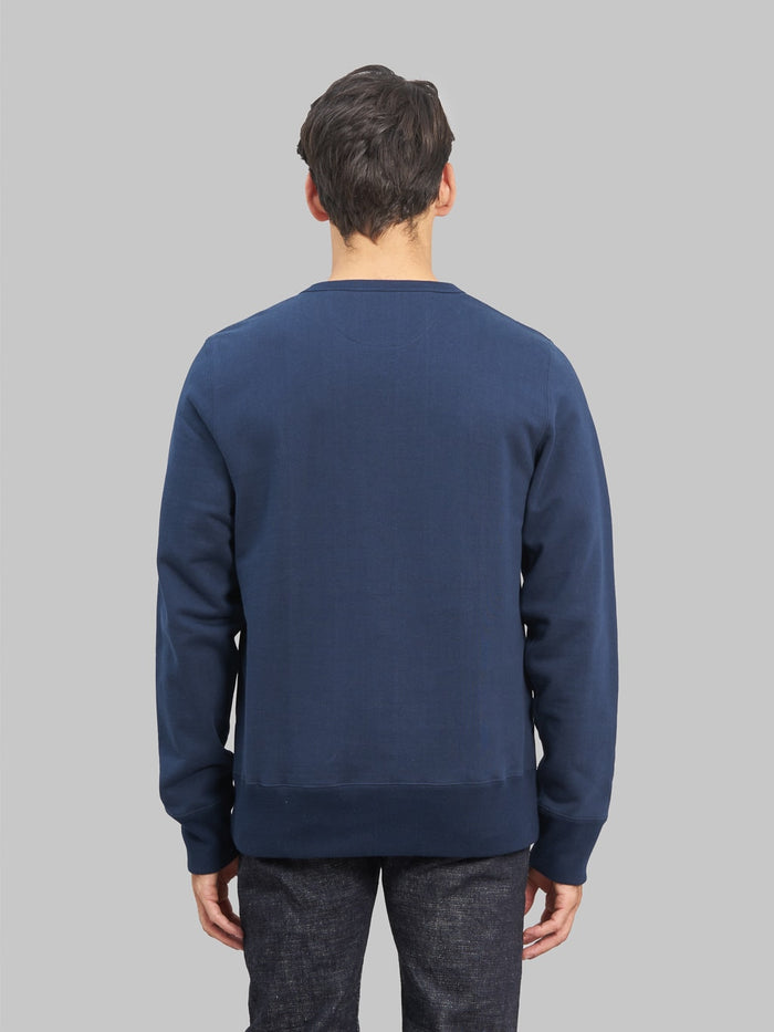Merz B Schwanen loopwheeled swearshirt heavy ink blue back fit