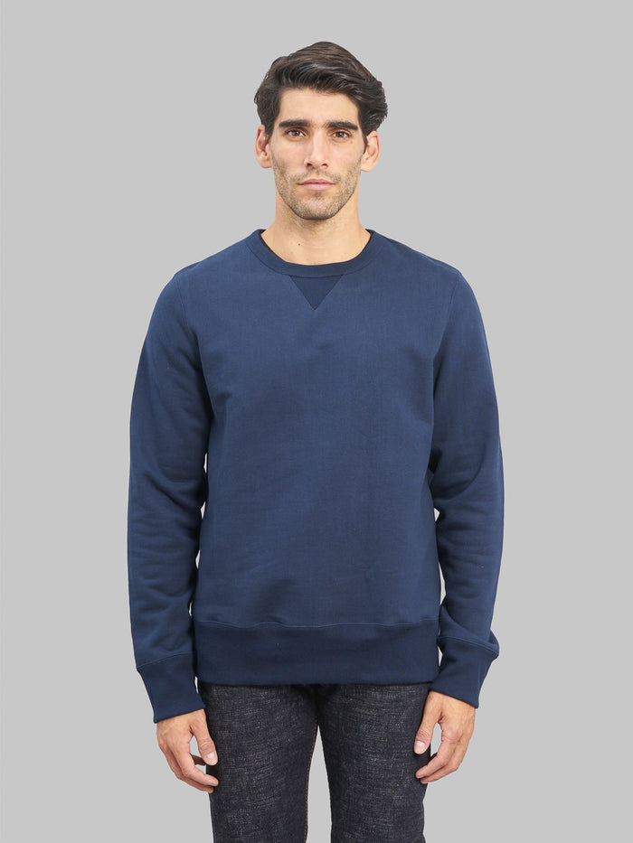 Merz B Schwanen loopwheeled swearshirt heavy ink blue classic fit