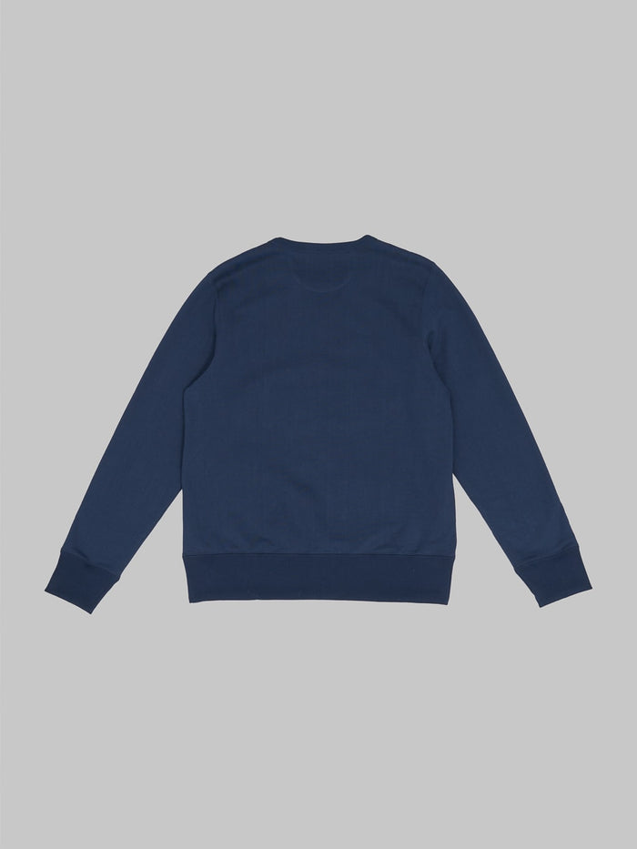 Merz B Schwanen loopwheeled swearshirt heavy ink blue back view