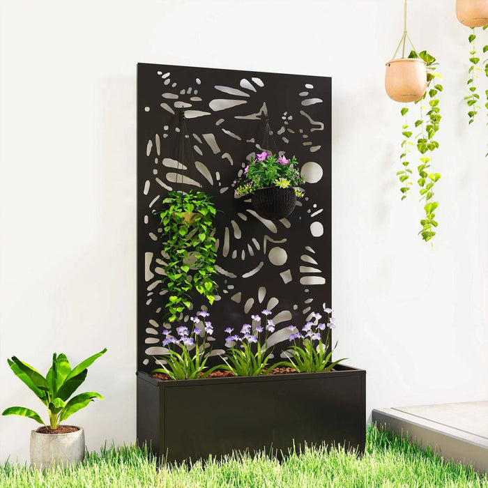 Metal Raised Garden Bed With Trellis