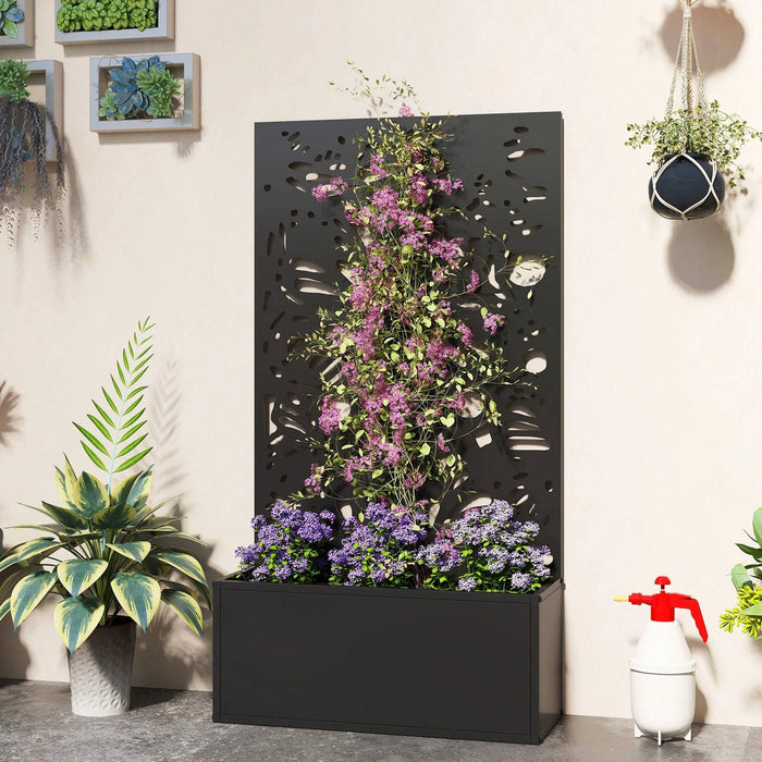 Metal Raised Garden Bed With Trellis