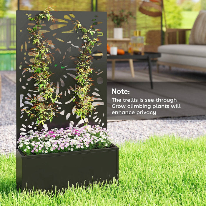 Metal Raised Garden Bed With Trellis