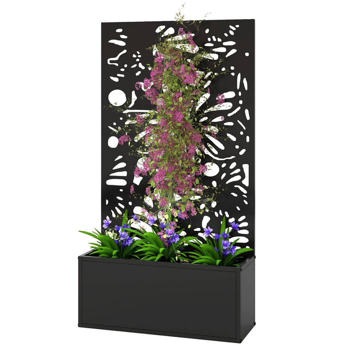 Metal Raised Garden Bed With Trellis