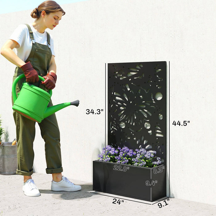 Metal Raised Garden Bed With Trellis