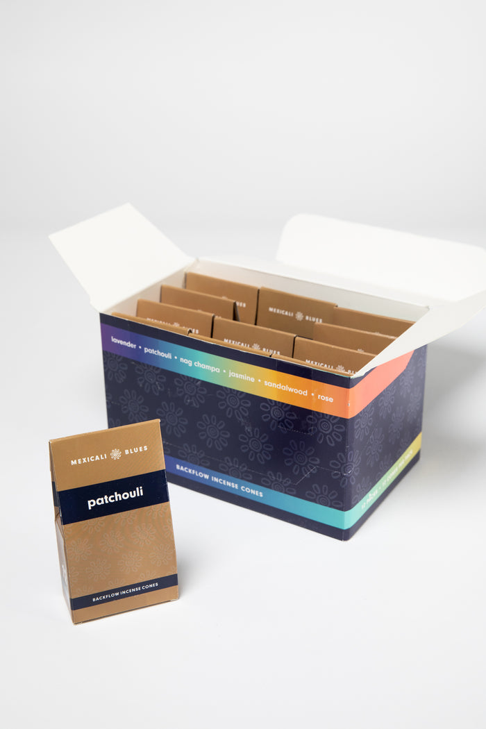 Mexicali Backflow Incense Cone Case in Patchouli