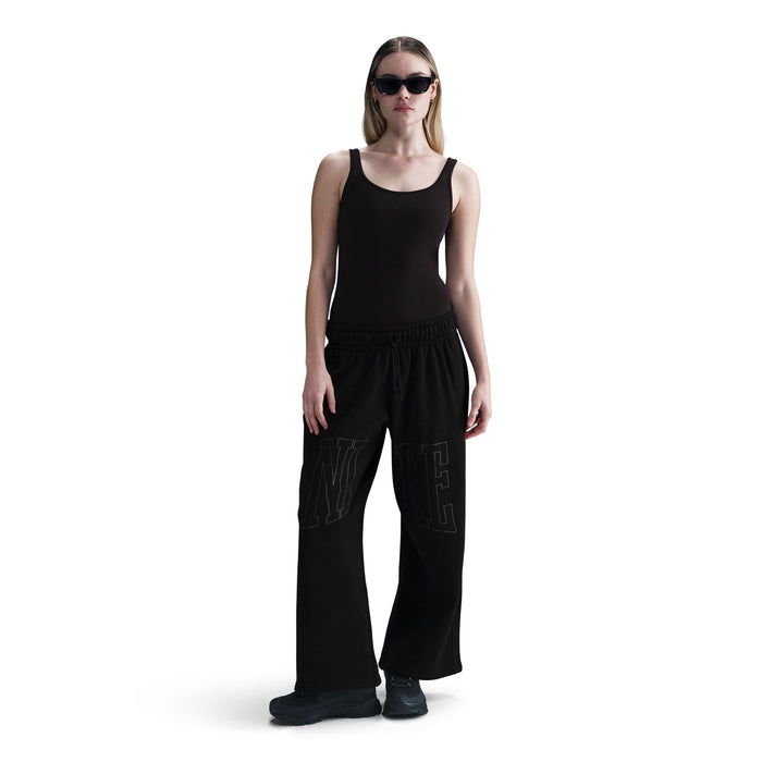 Mid-Rise Oversized Open-Hem French Terry Pants