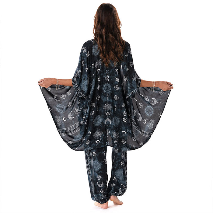 Midnight Lotus Moon Lounge Set, back