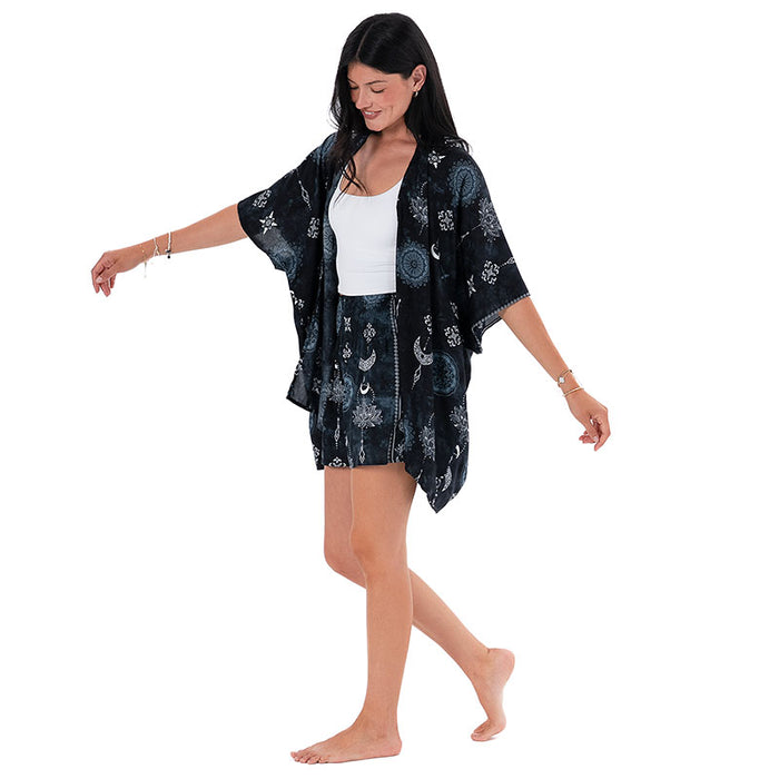 Midnight Lotus Moon Shorts Lounge Set, side