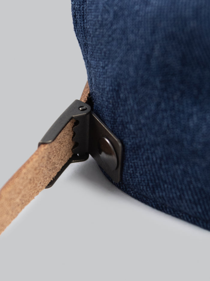 mighty shine flip cap c twill navy metal strap slider