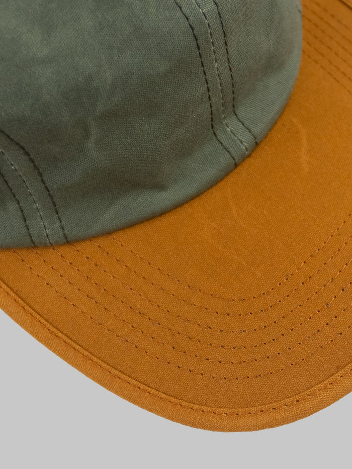 Mighty Shine Paraffin OX 4 Panel Cap khaki brim mustard