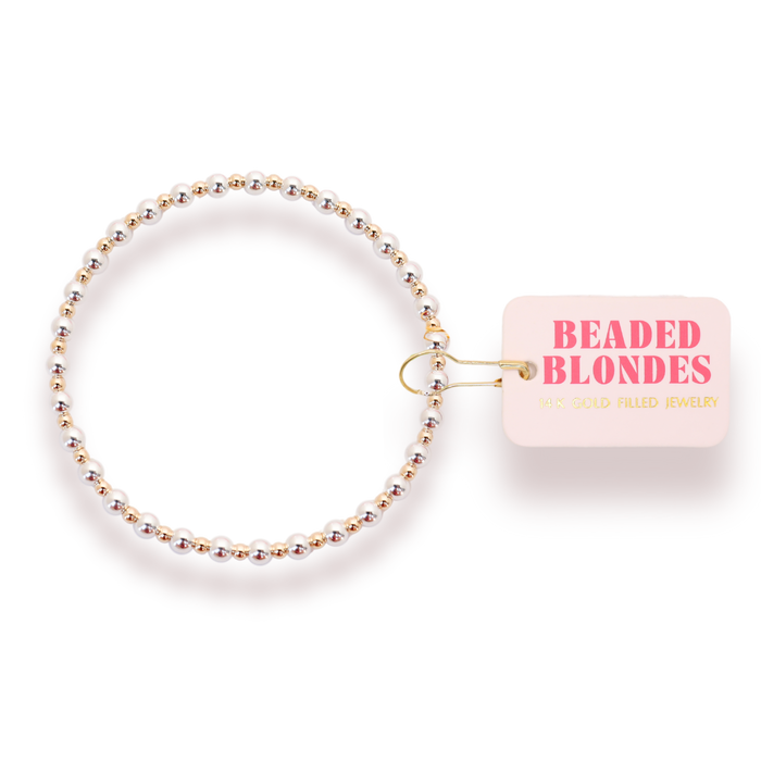 Mini Katy Bracelet in Silver with Gold