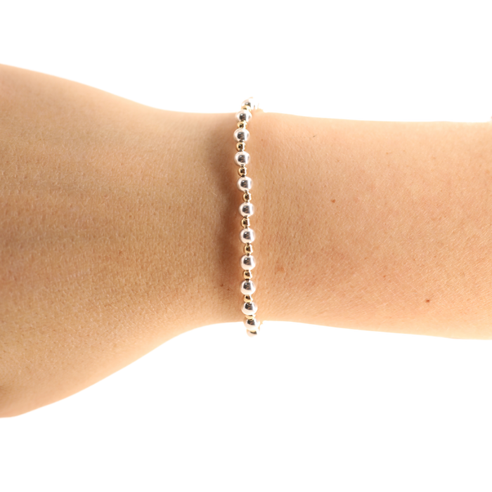Mini Katy Bracelet in Silver with Gold