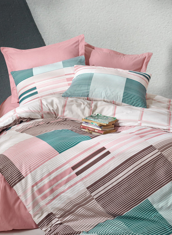 Mint Meets Pink Duvet Cover Set | Pink