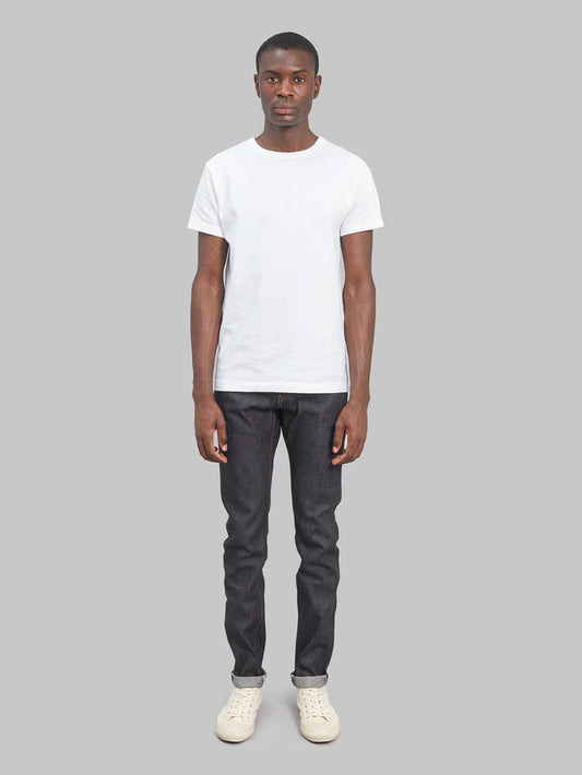 Momotaro 0405 12oz high Tapered Jeans model front fit