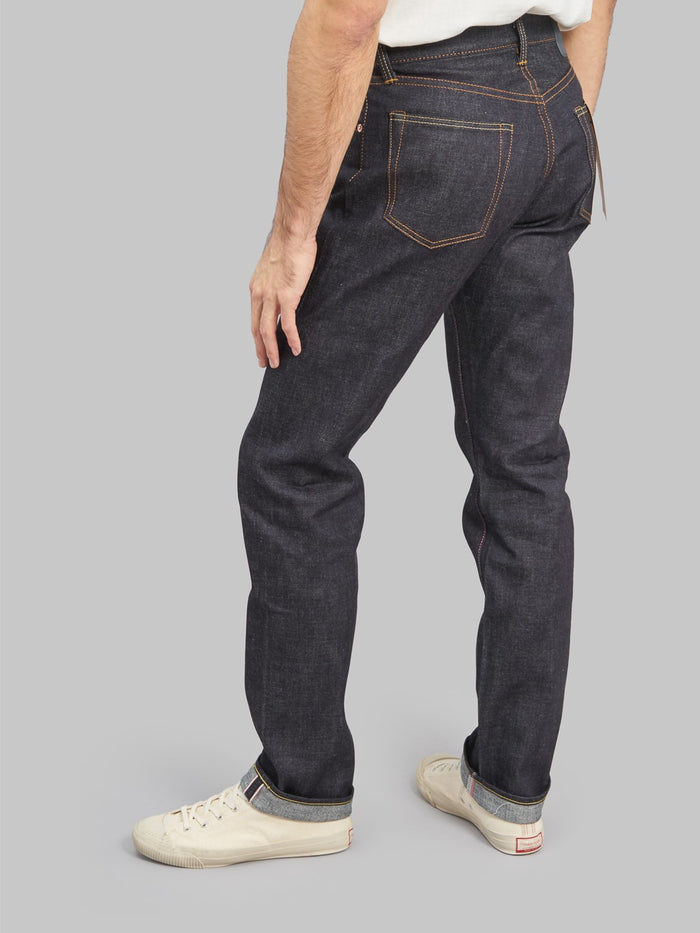 momotaro 0605 13 indigo jeans natural tapered 13oz fitting