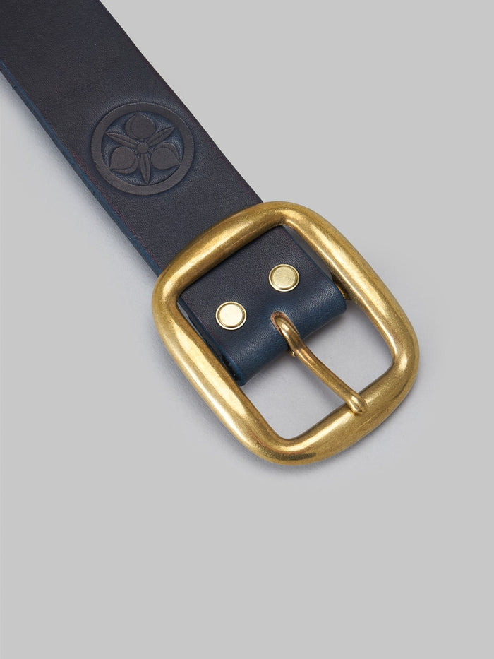 Momotaro AS 58 Natural Indigo Dye Bens Leather Belt buckle