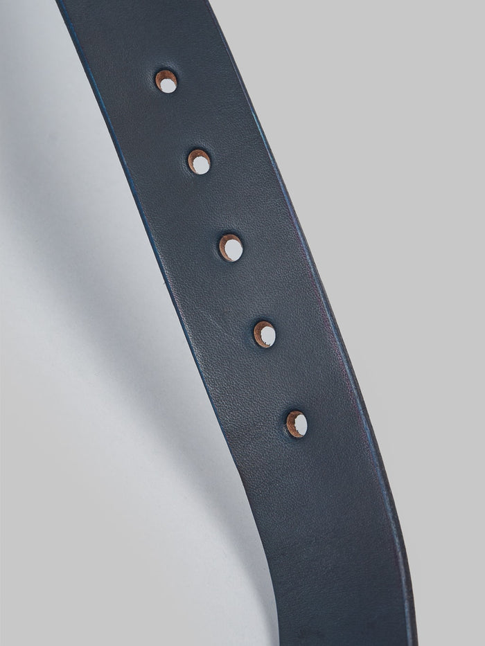 Momotaro AS 58 Natural Indigo Dye Bens Leather Belt holes