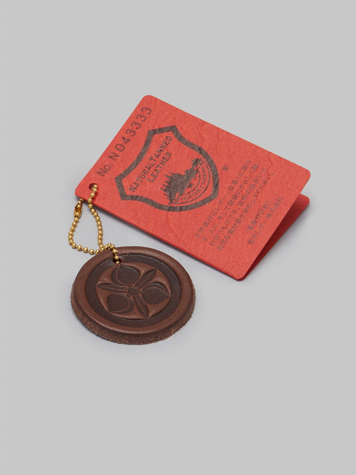 Momotaro AS 58 brown Bens Leather Belt kamon keyring