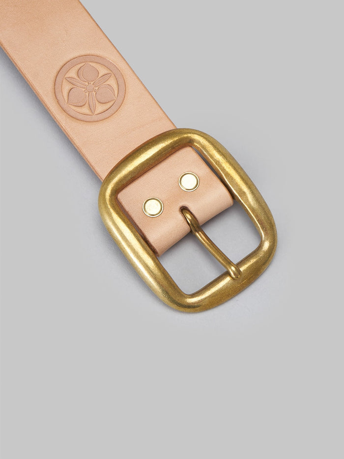 Momotaro AS 58 natural Bens Leather Belt buckle