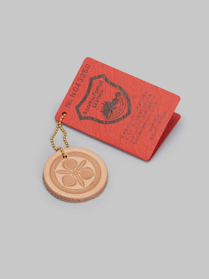 Momotaro AS 58 natural Bens Leather Belt kamon keyring