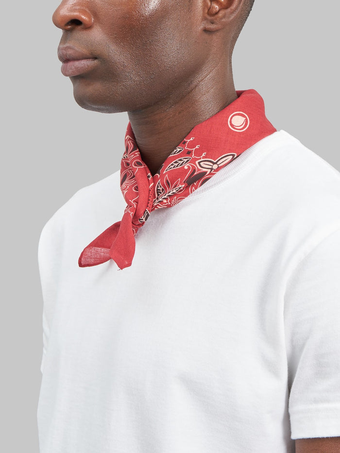 Momotaro AS 60 Original Bandana red Paisley print