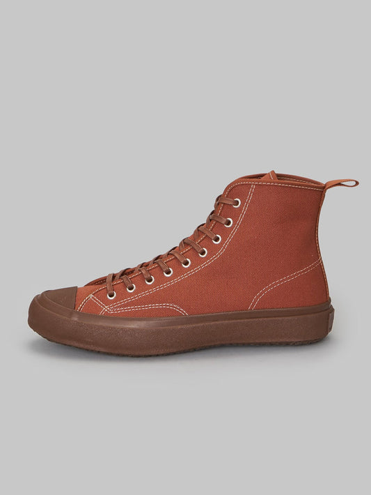 moonstar hi basket fine vulcanized brown sneakers