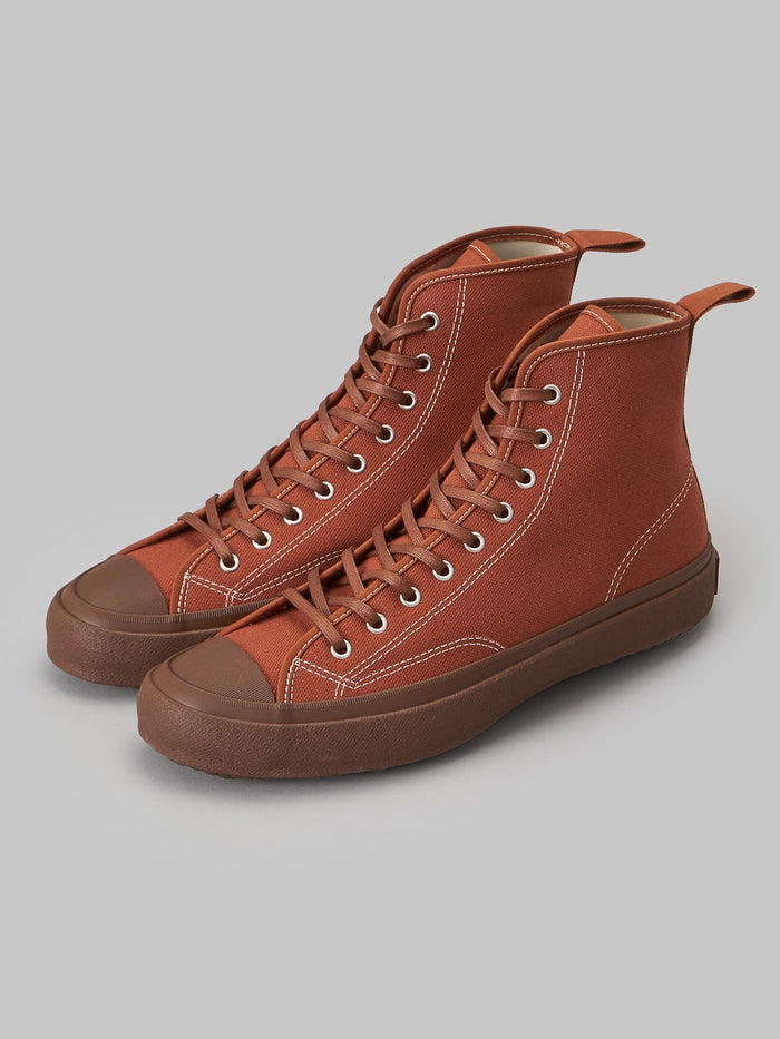 moonstar hi basket fine vulcanized brown sneakers made in kurume